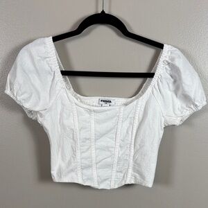RSQ White Puff Sleeve Blouse